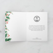 Holly Berries Christmas Clients Customer Employees Feestdagen Kaart (Binnen)