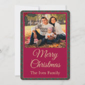 Holly Berries Christmas Feestdagenkaart (Voorkant)