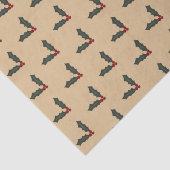 Holly Berries Christmas - Holly Sprig Tissuepapier (Detail)