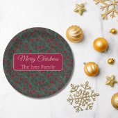 Holly Berries Christmas Papieren Bordje