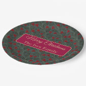 Holly Berries Christmas Papieren Bordje (Gekanteld)