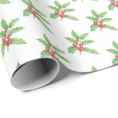 Holly berries Christmas wrapping paper Cadeaupapier (Rol Hoek)