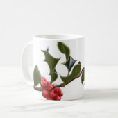 Holly Berries Coffee Mok (Voorkant links)
