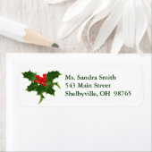 Holly Berries Design Return Address Labels (Insitu)