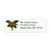 Holly Berries Design Return Address Labels (Voorkant)