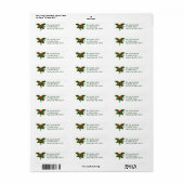 Holly Berries Design Return Address Labels (Full Sheet)