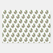 Holly Berries Design Wrapping Paper Set (Voorkant)