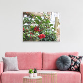 Holly Berries en Fence - Martha's wijngaard Canvas Afdruk (Insitu (Woonkamer))