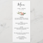 Holly Berries en Floral kerstbruilding diner Menu (Voorkant)
