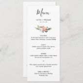 Holly Berries en Floral kerstbruilding diner Menu (Voorkant / Achterkant)