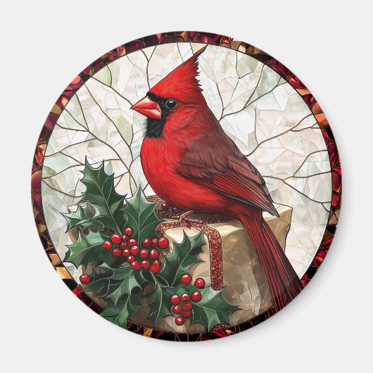 Holly Berries en kardinaal Magneet (Voorkant)