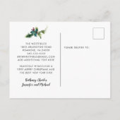 Holly Berries en Pine New Home Holiday Moving Aankondigingskaart (Achterkant)