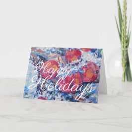 Holly Berries en sneeuwvlokken #121107 Feestdagen Kaart