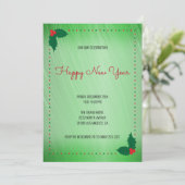 Holly Berries en Stippen Kaart (Staand voorkant)