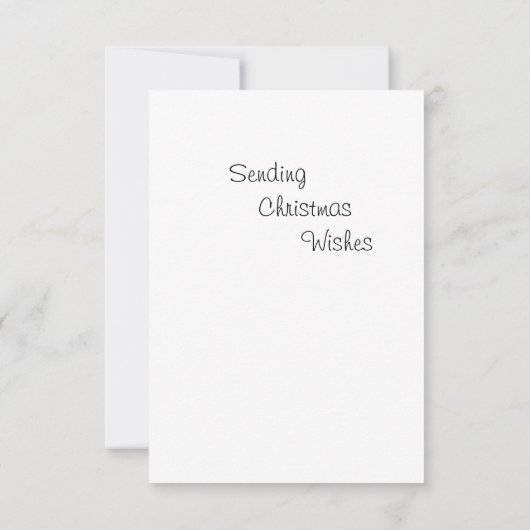 Holly Berries Flat kerstKaart Kaart (Achterkant)