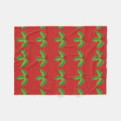 Holly Berries Fleece Deken (Voorkant (Horizontaal))