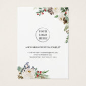 Holly Berries Floral Holiday Earring Display Kaart (Achterkant)