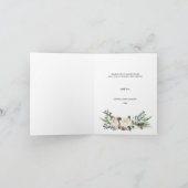 Holly Berries & Floral Season's Greetings 2 Foto Feestdagen Kaart (Binnen)