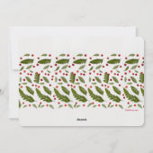 Holly Berries Foto Vakantie Groeten Kaart (Achterkant)