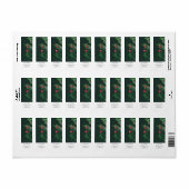 Holly Berries gepersonaliseerde kerst Etiket (Full Sheet)