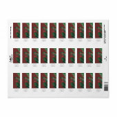 Holly Berries gepersonaliseerde kerst Etiket (Full Sheet)