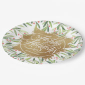 Holly Berries Gold Faux Folie Holiday Paper Bord (Gekanteld)