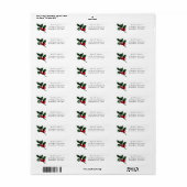 Holly Berries & Greenery Return Address Label (Full Sheet)