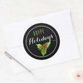 Holly & Berries Happy Holiday Sticker (Envelop)