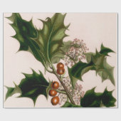 holly berries , kerst cadeaupapier (Vlak)