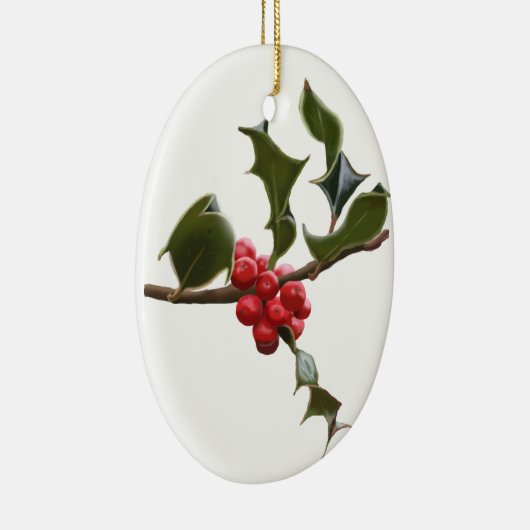 Holly Berries Kerst Ornament (Rechts)