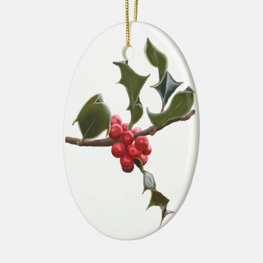Holly Berries Kerst Ornament (Links)