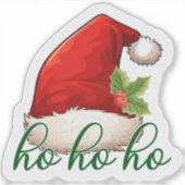 Holly & Berries Kerst Pet Sticker (Voorkant)