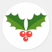 Holly berries Kerst sticker (Voorkant)