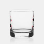 Holly Berries Kerst Vakantie Monogram Familie Whisky Glas (Links)