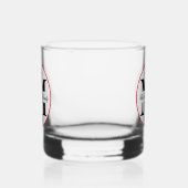 Holly Berries Kerst Vakantie Monogram Familie Whisky Glas (Rechts)