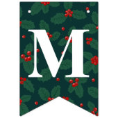  Holly, Berries Kerst. Vlaggetjes (Eerste vlag)