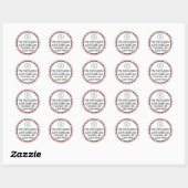 Holly Berries kerstinkeringsadres Ronde Sticker (Vel)