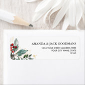 Holly Berries Kerstmis Bloemen bruiloft Etiket (Insitu)