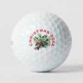 Holly Berries Kerstmis Custom Golfballen (Voorkant)