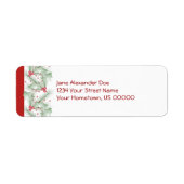 Holly Berries Kerstmis retour label (Voorkant)