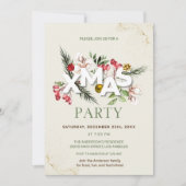 Holly Berries Kerstuitnodiging Kaart (Voorkant)