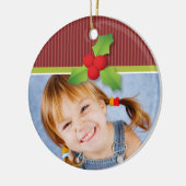 Holly Berries kerstversiering (rood/limoen) Keramisch Ornament (Links)