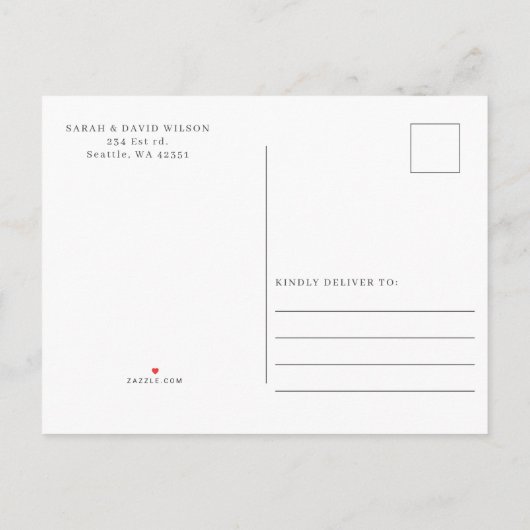 Holly Berries Kerstwinter Save the Date Aankondigingskaart (Achterkant)