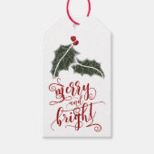 Holly Berries | Merry & Bright Cadeaulabel (Voorkant)
