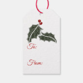 Holly Berries | Merry & Bright Cadeaulabel (Achterkant)