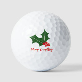 Holly berries Merry Everything Holiday Golfballen
