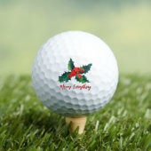 Holly berries Merry Everything Holiday Golfballen (Insitu Shirt)