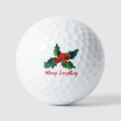 Holly berries Merry Everything Holiday Golfballen (Voorkant)