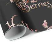 Holly Berries met Santa Victoriaans Cadeaupapier (Rol Hoek)