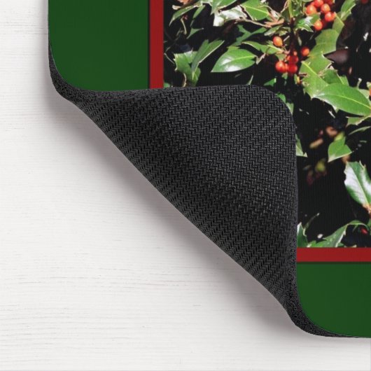 Holly & Berries Mousepad Muismat (Hoek)